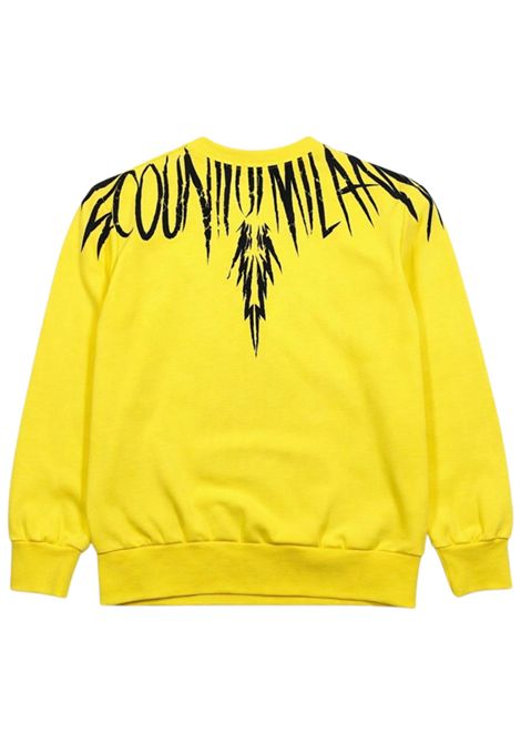 Yellow cotton sweatshirt for children MARCELO BURLON | BSW024GIALLO